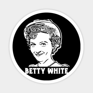 Betty White | in white vintage Magnet